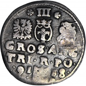 R-, Zygmunt III Waza, Trojak 1598, Bydgoszcz, rzadki - rozety