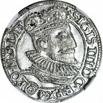RR-, Zygmunt III Waza, Grosz 1593 Olkusz, IF-CR, R5, T.12, menniczy