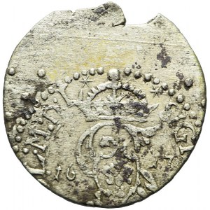 RRR-, Zygmunt III Waza, Szeląg 1617, Wilno, pełna data, tarcze wygięte, R7