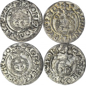 4 szt. zestaw Półtoraki Zygmunt III Waza, 1621, 1626, 1619, 1623, piękne