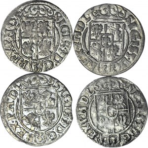 4 szt. zestaw Półtoraki Zygmunt III Waza, 1621, 1626, 1619, 1623, piękne