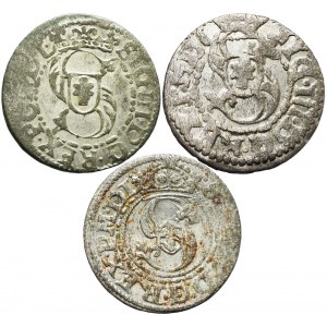 Zygmunt III Waza, Zestaw trzech szelągów ryskich, bardzo ładne