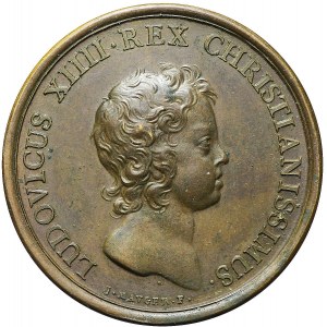 R-, Władysław IV Waza, Medal z okazji przyjazdu do Polski przyszłej żony Władysława IV Ludwiki Marii Gonzagi, 1645, piękny