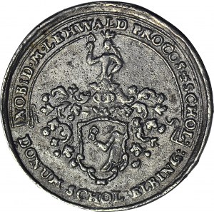 RRR-, Medal nagrodowy Gimnazjum Elbląskiego ufundowany przez burmistrza Martina Lehwalda, Elbląg 1681
