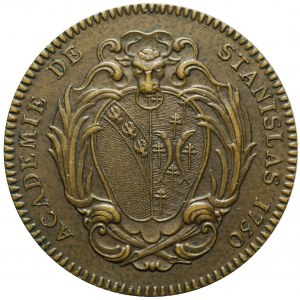 Stanisław Leszczyński, Medal Założenie Akademii Stanisława w Nancy, 1750