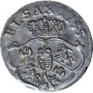 RR-, August III Sas, Grosz 1755 3, anomalny