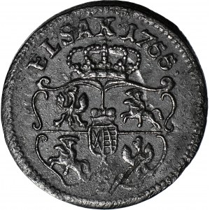 RR-, August III Sas, Grosz 1755 3, typ gruntalski