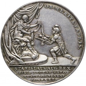 R-, Stanisław A. Poniatowski, Medal narodziny syna gen. Alojzego Fryderyka Brühla, 1781, rzadki