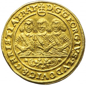 RR-, Śląsk, Dukat 1659 r. Trzech Braci, Brzeg, Hybryda 1658/1659