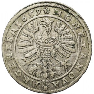RR-, Śląsk, Księstwo Legnicko-Brzesko-Wołowskie, Chrystian Wołowski, 15 krajcarów 1659, Brzeg, bardzo rzadkie
