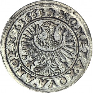 RRR-, Śląsk, 3 krajcary 1661, Ludwik IV. Legnicki, Brzeg, końcówka GOLDBER