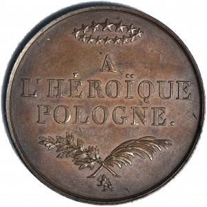 R-, Powstanie Listopadowe, Medal 1831 (lub 1832 - OPIS!!!) Bohaterskiej Polsce