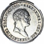 RR-, Królestwo Polskie, Aleksander I, 2 złote 1826 IB, NAJRZADSZY ROCZNIK, WYŚMIENITY
