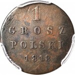Królestwo Polskie, 1 grosz 1818 IB, tylko 3 szt. w nocie numerycznej