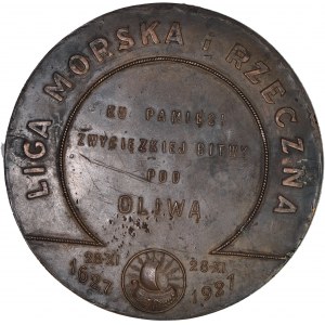 RR-, 300. rocznicę Bitwy pod Oliwą, Medal S. Ślęzaka, 94 mm brąz