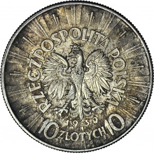 10 złotych 1939, Piłsudski, ok. menniczy