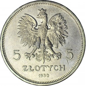 5 złotych 1930, Sztandar, piękny
