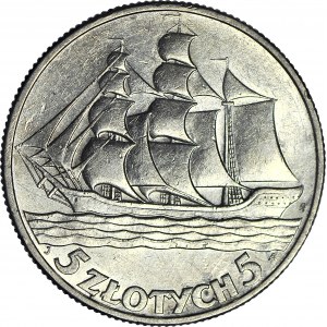 5 złotych 1936 Żaglowiec