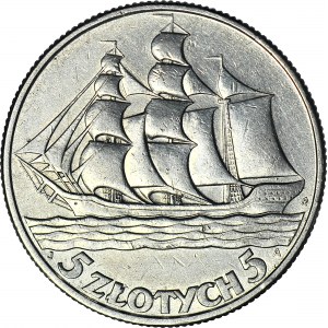 5 złotych 1936 Żaglowiec