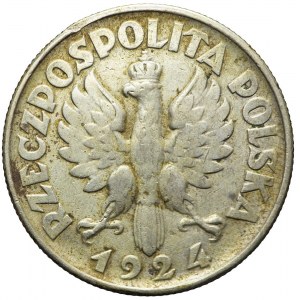 2 złote 1924, Żniwiarka, odwrotka, Filadelfia