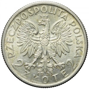 2 złote 1933, Głowa kobiety, mennicza