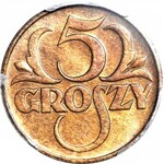 5 groszy 1935, mennicze, kolor RB