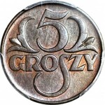 5 groszy 1936, kolor BN, mennicze