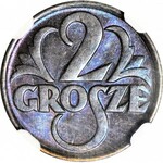 2 grosze 1928, mennicze, kolor BN