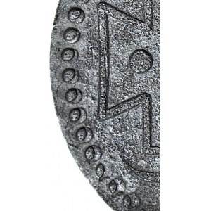 RR-, WMG, 10 fenigów 1920 odmiana 56 perełek - DESTRUKT - podwójne bicie