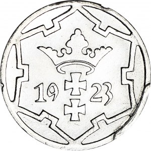 R-, WMG, 5 fenigów 1923, STEMPEL LUSTRZANY