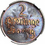 WMG, 2 fenigi 1937, mennicze, kolor BN