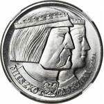 100 złotych 1960, PRÓBA nikiel, Mieszko i Dąbrówka, DUŻE głowy, duży orzeł