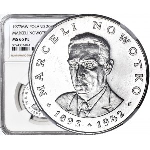 RRR-, 20 złotych 1977, M. Nowotko, PROOFLIKE