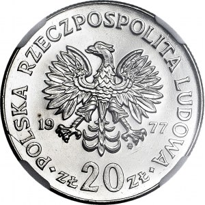 RRR-, 20 złotych 1977, M. Nowotko, PROOFLIKE