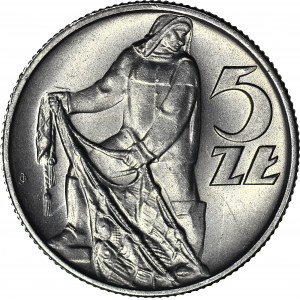 5 złotych 1960, Rybak, menniczy