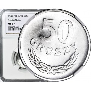50 groszy 1949 aluminium, mennicze