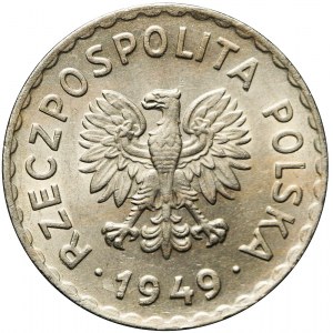 1 złoty 1949, miedzionikiel, menniczy