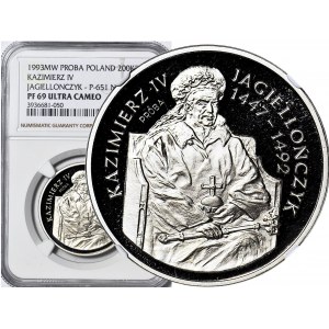 200.000 złotych 1993, K. Jagiellończyk PÓŁPOSTAĆ, PRÓBA, nikiel