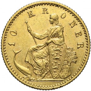 Dania, 10 koron 1898, Christian IX