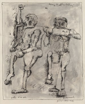 Eugeniusz Markowski (1912 Warsaw - 2007 Warsaw), Elektroluks - sketch for a painting, 1979, 1986