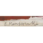 Eugeniusz Markowski (1912 Warszawa - 2007 Warszawa), Cztery postaci z ptakiem i kotem, 1980