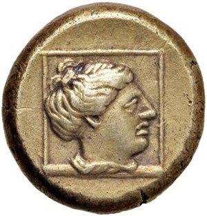 Greek Coins - § LESBO Mytilene (389 BC) Hekte (Sixth of Stater...