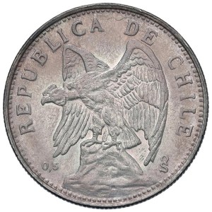 Foreign coins - CHILE 2 Pesos 1927 - KM 172 AG (g 18.07) In slab CC...