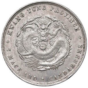 Foreign coins - CINA Kwang-Tung Dollaro - Y 203 AG (g 26,96) Colpe...