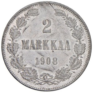 Foreign coins - FINLANDIA Nicola II (1894-1917) 2 Markkaa 1908 L -...