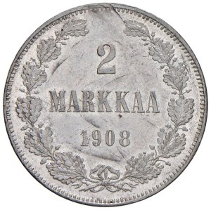 Foreign coins - FINLAND Nicholas II (1894-1917) 2 Markkaa 1908 L -...