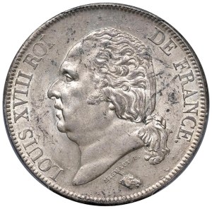 Foreign coins - FRANCE Louis XVIII (1815-1824) 5 Francs 1822 H -...
