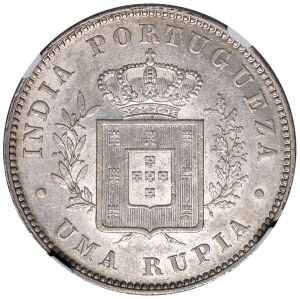 Foreign coins - INDIA Louis I (1861-1889) Rupee 1882 - KM 312 AG I...