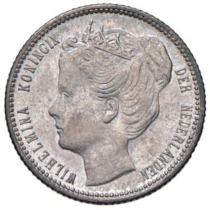 Foreign coins - PAESI BASSI Guglielmina (1890-1948) 25 Cents 1898 ...