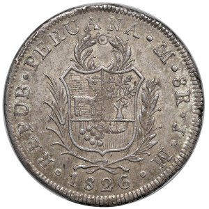 Foreign coins - PERÙ (1822-) Lima - 8 Reales 1826 JM - KM 142 AG I...